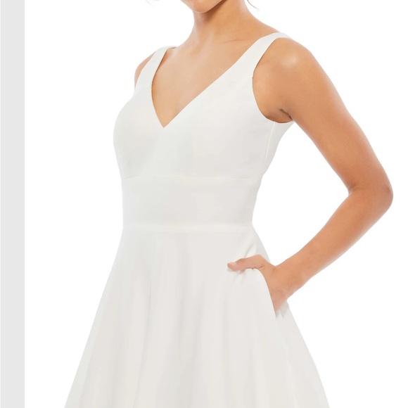 Leeba For Mac Duggal White Classic Ball Gown 6 - Bridal or Prom Perfect! - Picture 2 of 5